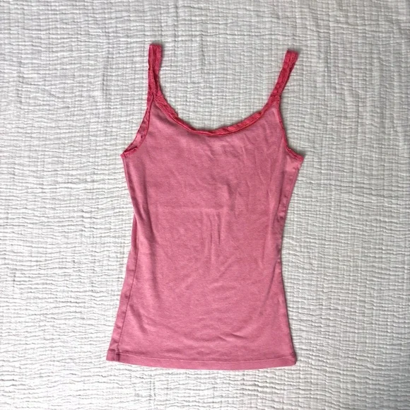 y2k boho hot pink lace trim cami top ˚˖𓍢ִ໋❀ - Picture 2 of 4